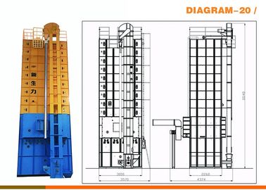 380V 50HZ Corn Drying Equipment / Maize Dryer in 3570*4374*10140mm Overall Size