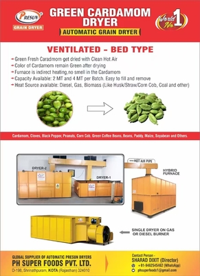 Machine de séchage de pois chiches jaunes à 8 tonnes de capacité