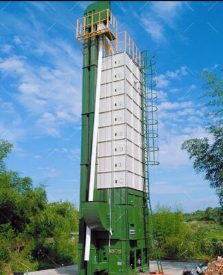 Séchoir à maïs de 12 tonnes de capacité avec séchage à basse température et adaptabilité multi-combustibles