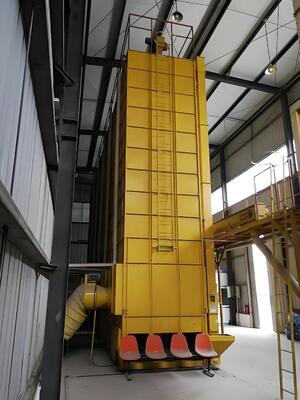 Bon prix Séchoir à grains automatique de type lot avec brûleur à balle de 15 tonnes de capacité en ligne