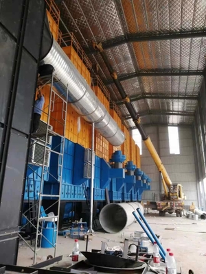 Chauffage à l'air chaud chauffage indirect 500 tonnes grand brûleur à coque de riz avec valeur calorique maximale